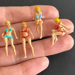 ماکت آدمک خانم مدل ساحلی سایز 3 سانتیمتر بسته 2 عددی