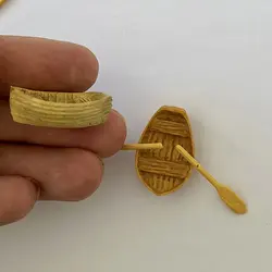 ماکت قایق پارویی پهن طول 3 سانتیمتر بسته دو عددی