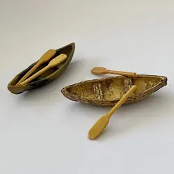 ماکت قایق پارویی رزینی طول 5 سانتیمتر بسته دو عددی