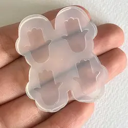 قالب سیلیکونی اشکال زیور آلات طرح دست همسا چهارتایی