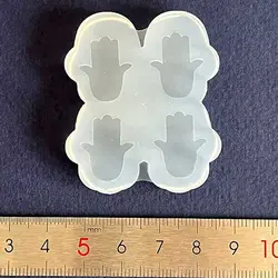 قالب سیلیکونی اشکال زیور آلات طرح دست همسا چهارتایی