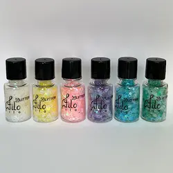 پولک هولوگرامی طرح دار فیلو بسته 6 رنگ