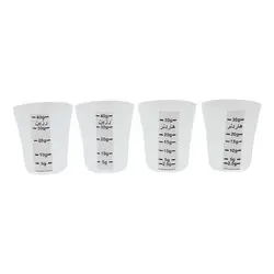 پیمانه اندازه گیری رزین و هاردنر بسته 4 عددی