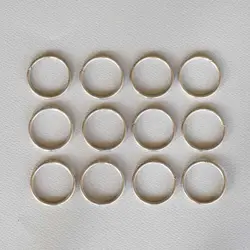 حلقه کلاسور رزینی نقره ای بسته 12 عددی قطر 3.5 سانتی متر