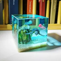 ماکت عروس دریایی شب تاب سبز بسته پنج عددی
