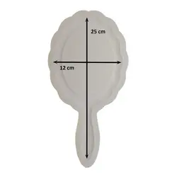 قالب سیلیکونی رزین مدل قاب آینه دستی 12*25 سانتی متر