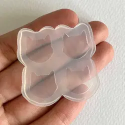 قالب سیلیکونی اشکال زیور آلات طرح گربه چهار تایی