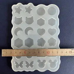 قالب سیلیکونی اشکال زیور آلات 2 سانتیمتر شامل 12 طرح