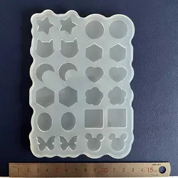 قالب سیلیکونی اشکال زیور آلات 2 سانتیمتر شامل 12 طرح