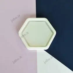 قالب سیلیکونی رزین مدل زیرلیوانی شش ضلعی لبه دار 12 سانتی متر