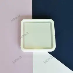 قالب سیلیکونی رزین مدل زیرلیوانی مربع لبه دار 12.5*12.5 سانتی متر
