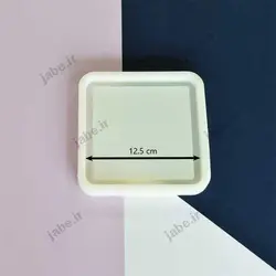 قالب سیلیکونی رزین مدل زیرلیوانی مربع لبه دار 12.5*12.5 سانتی متر