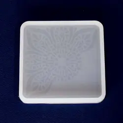 قالب سیلیکونی رزین مدل مربع طرحدار 10*10 سانتی‌متر