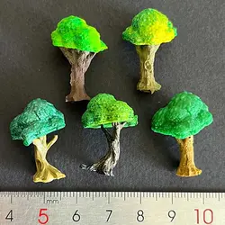 ماکت مینیاتوری درخت سبز 2ـ2.5  سانتیمتری بسته 5 عددی کد ۴