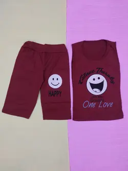 تاپ و شلوارک طرح استیکر کد 1454