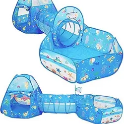 چادر کودک استخردار اصل | استخر توپ بهمراه چادر طرح دریا اورجینال | چادر کودک به همراه تونل و استخر توپ و کیف نگهدارنده اورجینال طرح دریا - فروشگاه اینترنتی دبی مد