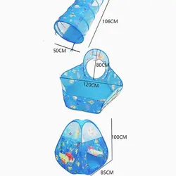چادر کودک استخردار اصل | استخر توپ بهمراه چادر طرح دریا اورجینال | چادر کودک به همراه تونل و استخر توپ و کیف نگهدارنده اورجینال طرح دریا - فروشگاه اینترنتی دبی مد