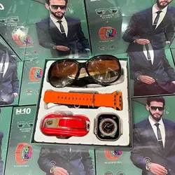 قیمت و خرید ساعت هوشمند مدل h10 پک کاملا اقتصادی که شامل پک ساعت هوشمند-عینک بلوتوث دار با دسته لمسی -صلوات شمار-پاور بانک | پک کامل ساعت و عینک هوشمند وارداتی از دبی اورجینال | پک کامل ساعت هوشمند و عینک هوشمند مناسب هدیه خارجی - فروشگاه اینترنتی دبی مد