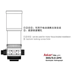 قیمت و خرید تلسکوپ شکستی 60 میلیمتری مدل askar fara300 اورجینال | عکاسی نجومی | بدون خطای رنگ | بالاترین کیفیت - فروشگاه اینترنتی دبی مد