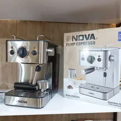 قیمت و خرید قهوه ساز و اسپرسو ساز نوا 159 اصل با موتور و پمپ ایتالیایی اصل و تمامی ملزومات و سینی حرارتی | جهیزیه عروس | قهوه ساز اصل | مناسب کافه و سوپر مارکت - فروشگاه اینترنتی دبی مد