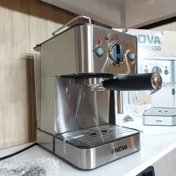قیمت و خرید قهوه ساز و اسپرسو ساز نوا 159 اصل با موتور و پمپ ایتالیایی اصل و تمامی ملزومات و سینی حرارتی | جهیزیه عروس | قهوه ساز اصل | مناسب کافه و سوپر مارکت - فروشگاه اینترنتی دبی مد