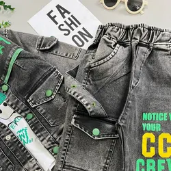 قیمت و خرید ست سه تیکه جین سایز 40 تا 65 | لباس جین بچه گانه | لباس پسرانه | لباس جین پسرانه | ست لباس پسرانه - فروشگاه اینترنتی دبی مد