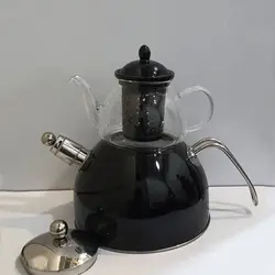 کتری قوری رنگی وردا با صافی چینی