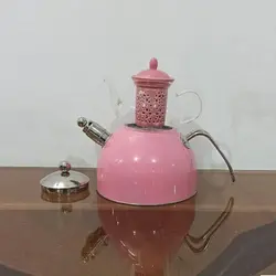 کتری قوری رنگی وردا با صافی چینی