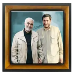 تابلو کاشی شهید سلیمانی همراه شهید جعفری مدل 2ZG77