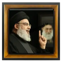 تابلو کاشی شهید سید حسن نصرالله و رهبری مدل 2Z42