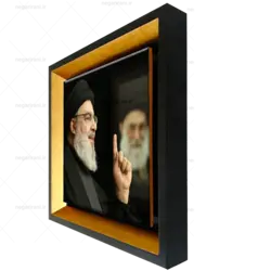 تابلو کاشی شهید سید حسن نصرالله و رهبری مدل 2Z42