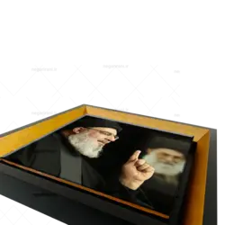 تابلو کاشی شهید سید حسن نصرالله و رهبری مدل 2Z42
