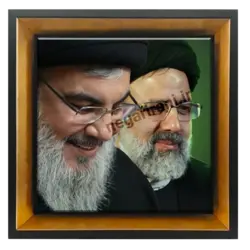تابلو کاشی شهید رئیسی و نصرالله مدل 2Z45