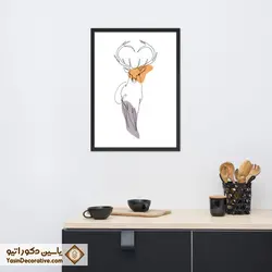 تابلو دکوراتیو مینیمال طرح گوزن