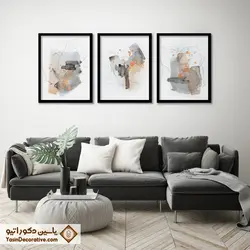 تابلو دکوراتیو طرح نقاشی آبرنگ مینیمال مرکب