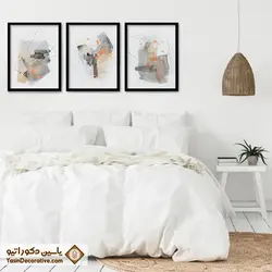 تابلو دکوراتیو طرح نقاشی آبرنگ مینیمال مرکب