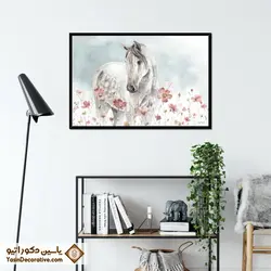 تابلو دکوراتیو طرح نقاشی آبرنگ زرافه