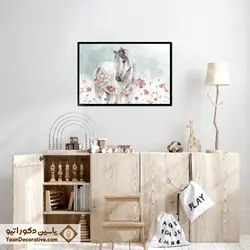 تابلو دکوراتیو طرح نقاشی آبرنگ زرافه