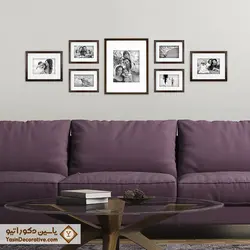 قاب عکس دکوراتیو 7 عددی مدل DT72P قهوه ای