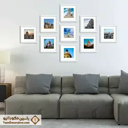 قاب عکس دکوراتیو 9 عددی مدل DT92P سفید