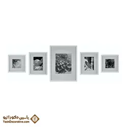 قاب عکس دکوراتیو 5 عددی مدل DT52P سفید