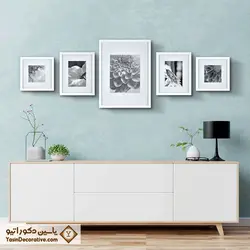 قاب عکس دکوراتیو 5 عددی مدل DT52P سفید