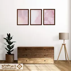 تابلو دکوراتیو 3 عددی مدل DT32B طرح اثر مرکب