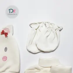 خرید ست کلاه دستکش و پاپوش پاپو مدل گربه 125 | دیباکاران