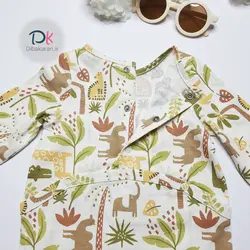 خرید سرهمی نوزادی جورابدار مدل جنگل 255 | دیباکاران