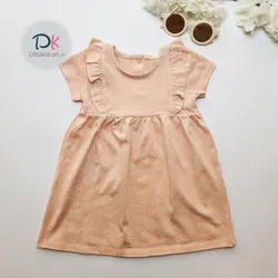 خرید پیراهن نوزادی دخترانه مدل گلبهی 243 | دیباکاران