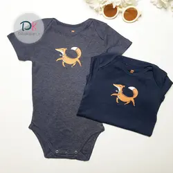 خرید بادی نوزادی استین کوتاه حما مدل روباه 373 | دیباکاران