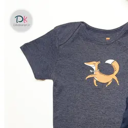 خرید بادی نوزادی استین کوتاه حما مدل روباه 373 | دیباکاران