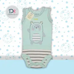 قیمت و خرید رکابی زیردکمه دار نوزادی دانالو مدل tiny bear | دیباکاران