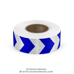 نوار شبرنگ فلش آبی_سفید (5cm*45m) - دیجی شبرنگ